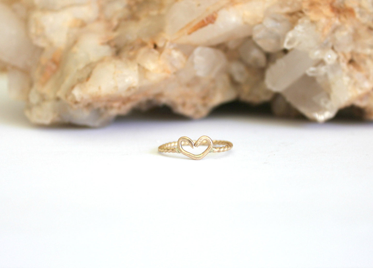 Gold heart ring