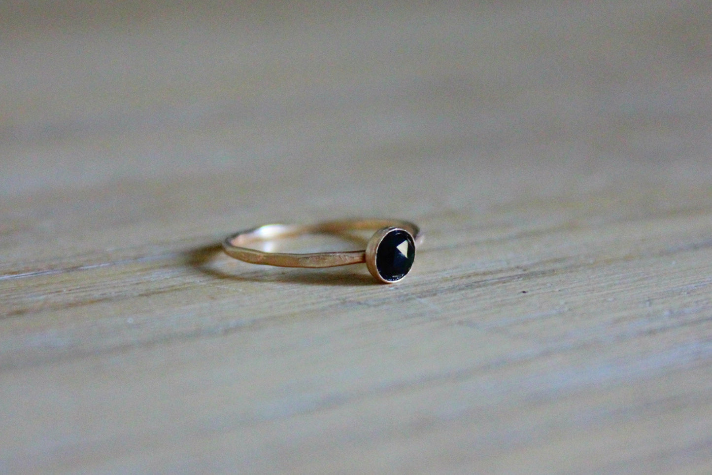 Black Onyx Gold filled ring
