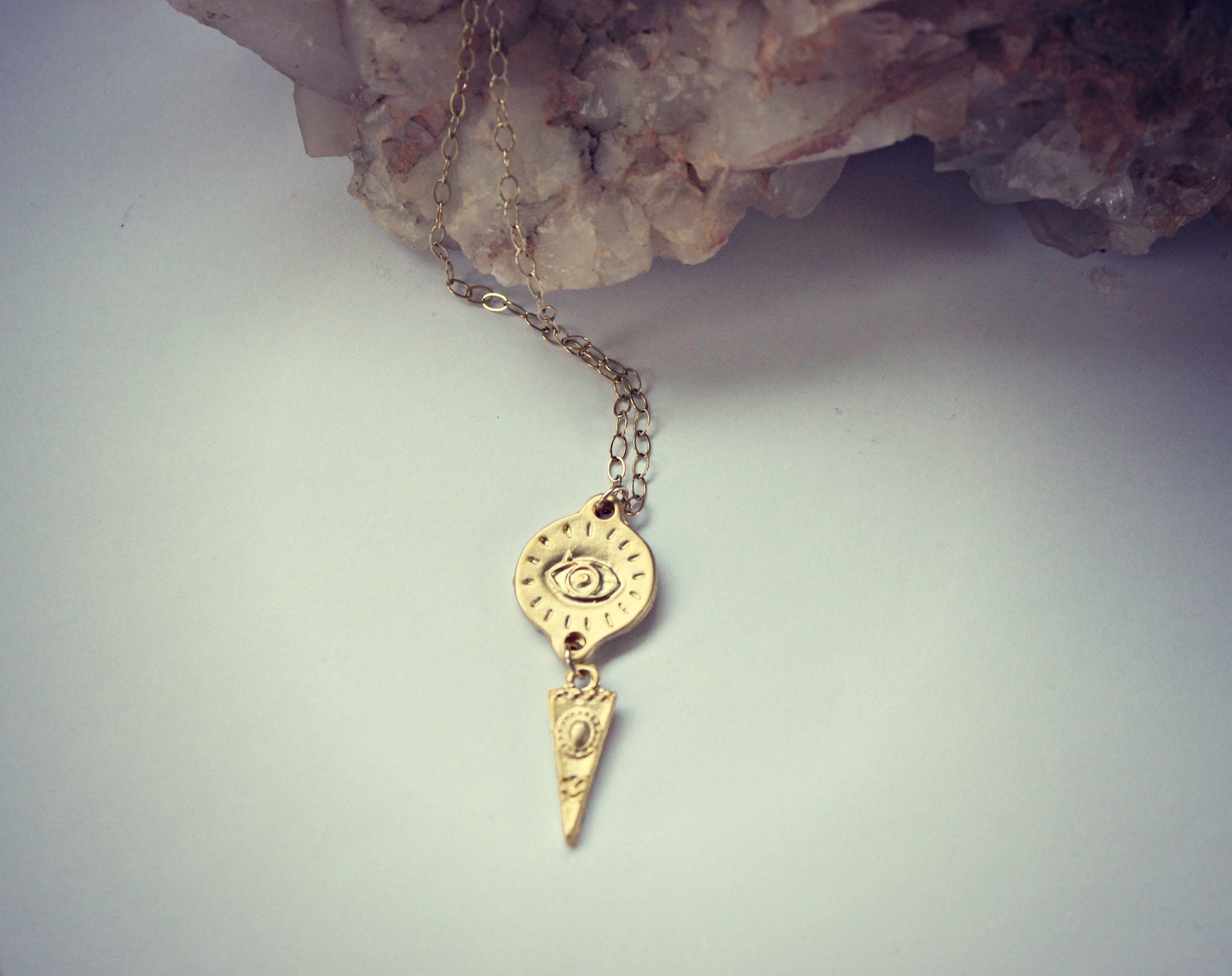 Gold Evil eye necklace