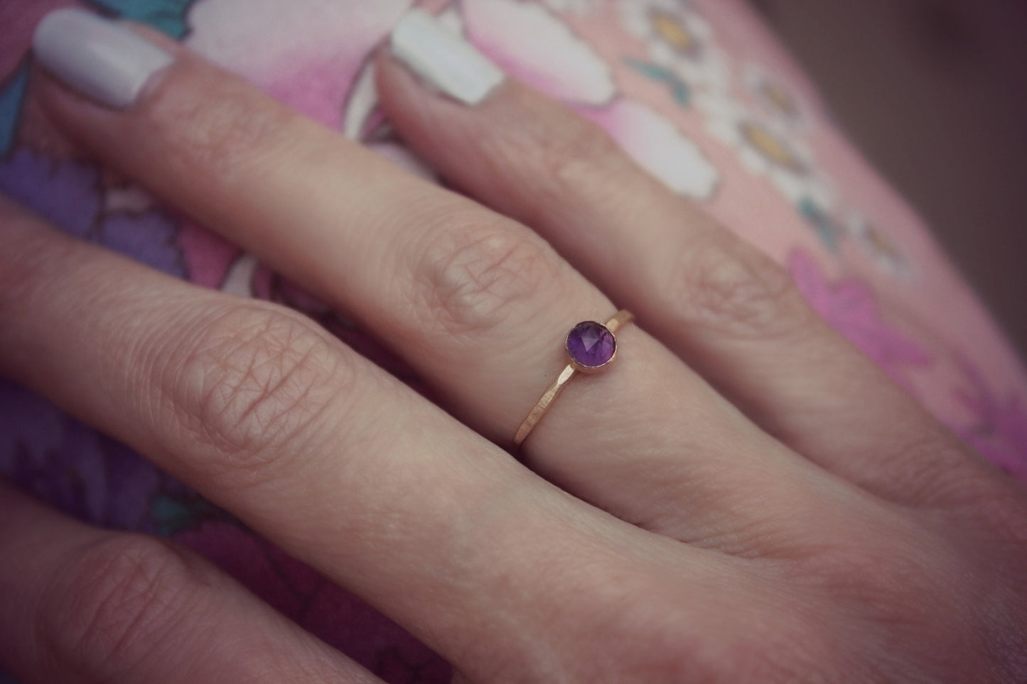 Gold filled Amethyst ring
