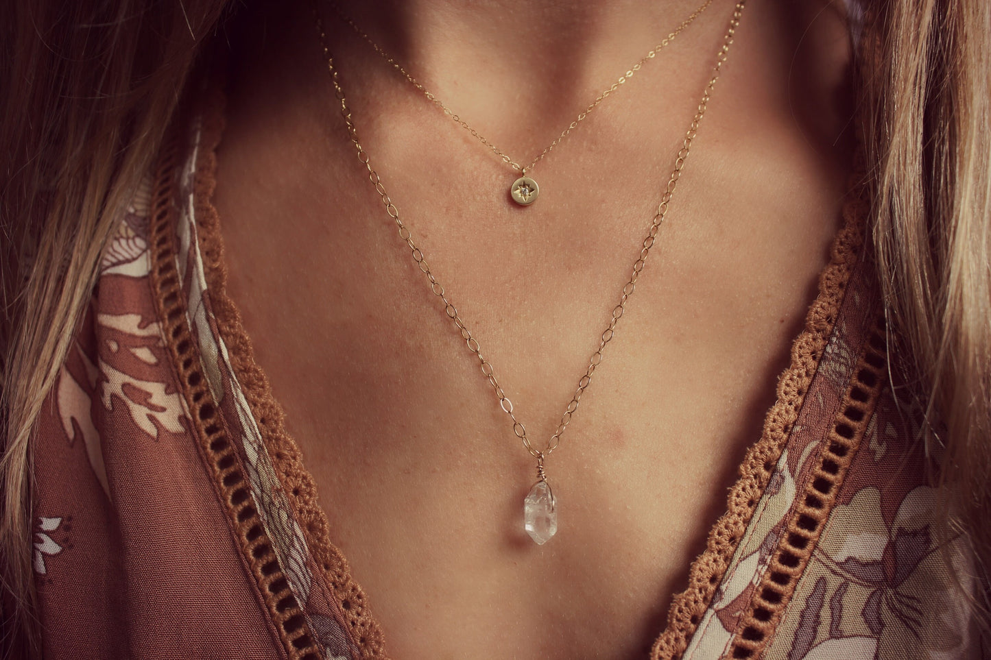 North star charm necklace