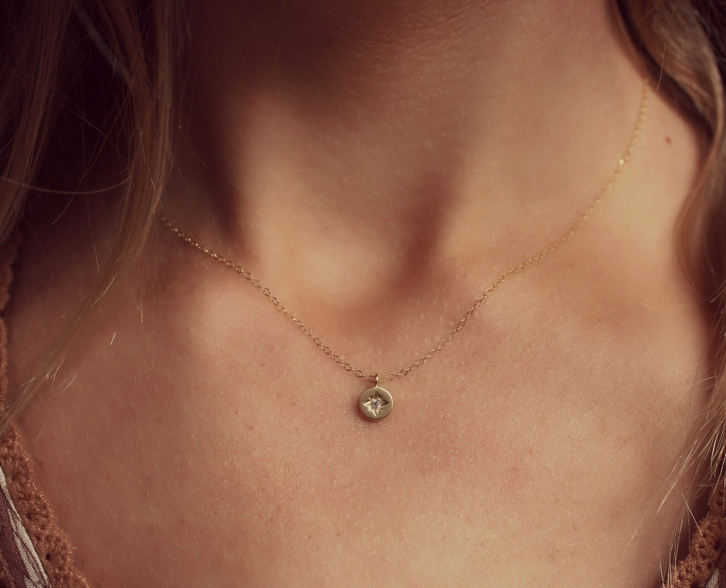 North star charm necklace