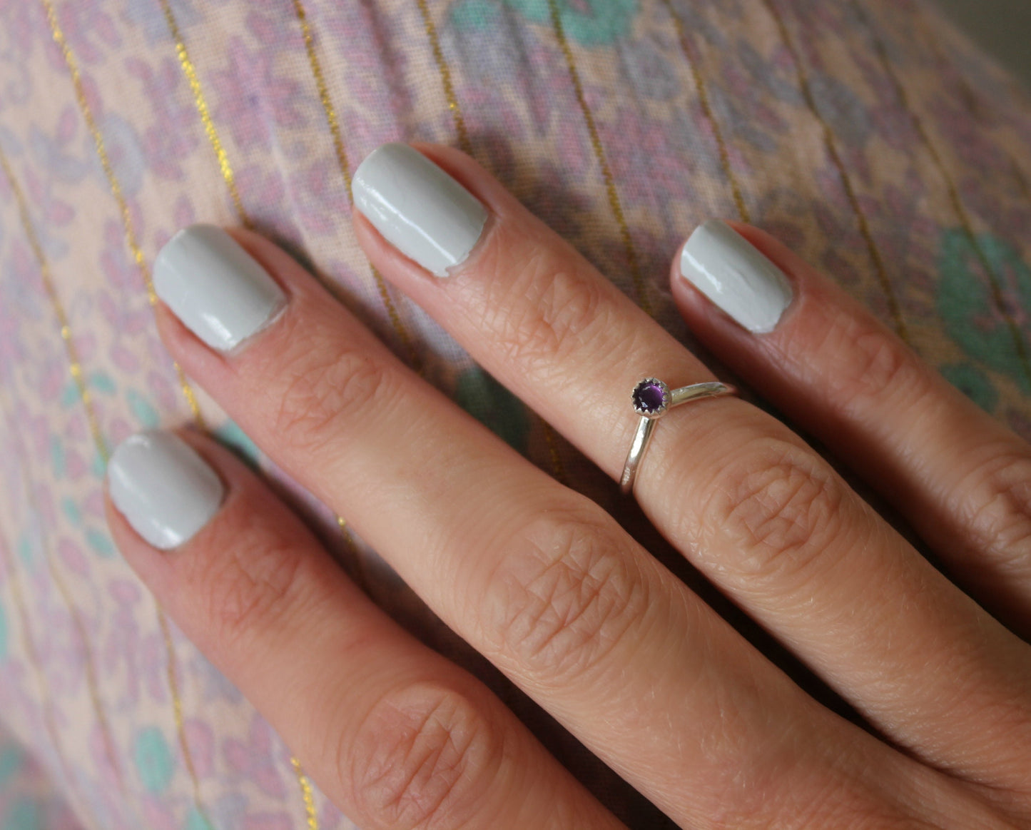 Sterling silver Moonstone knuckle ring, June  birthstone, chevron stacking ring - midi ring, silver ring
