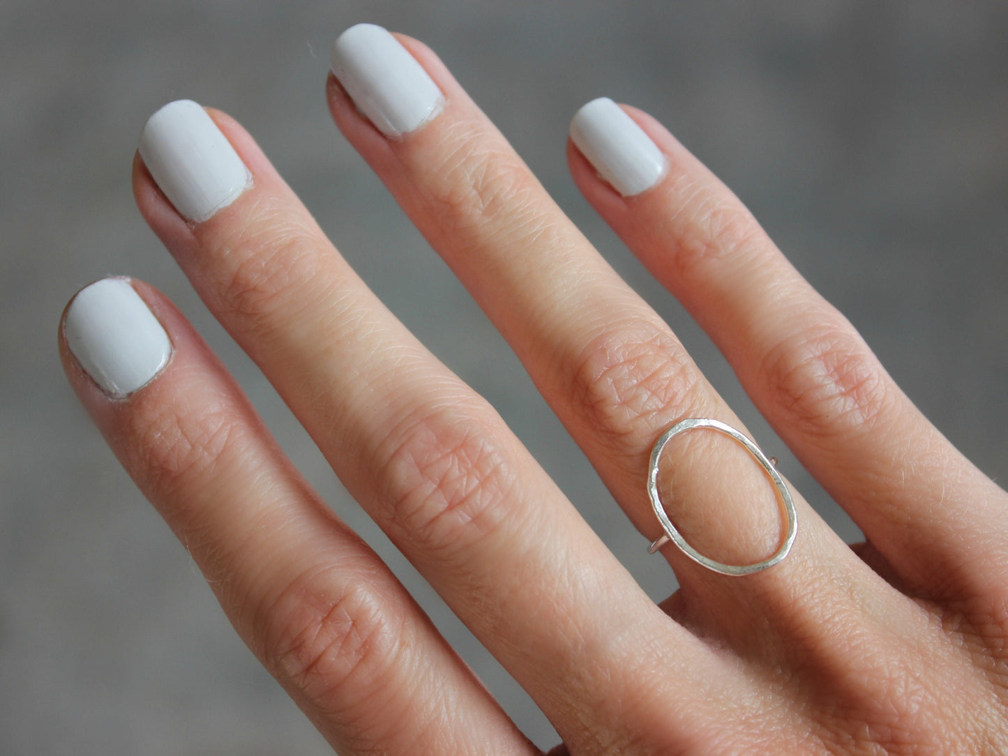 Sterling silver oval ring, circle ring, stacking ring, stackable ring, minimalist jewelry