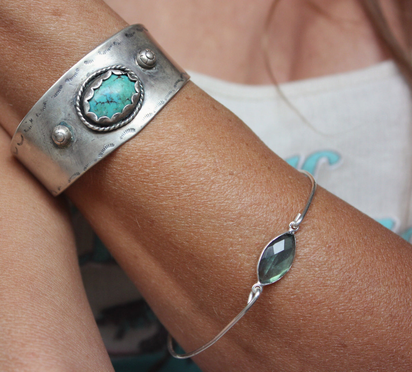 Sterling silver Labradorite bracelet