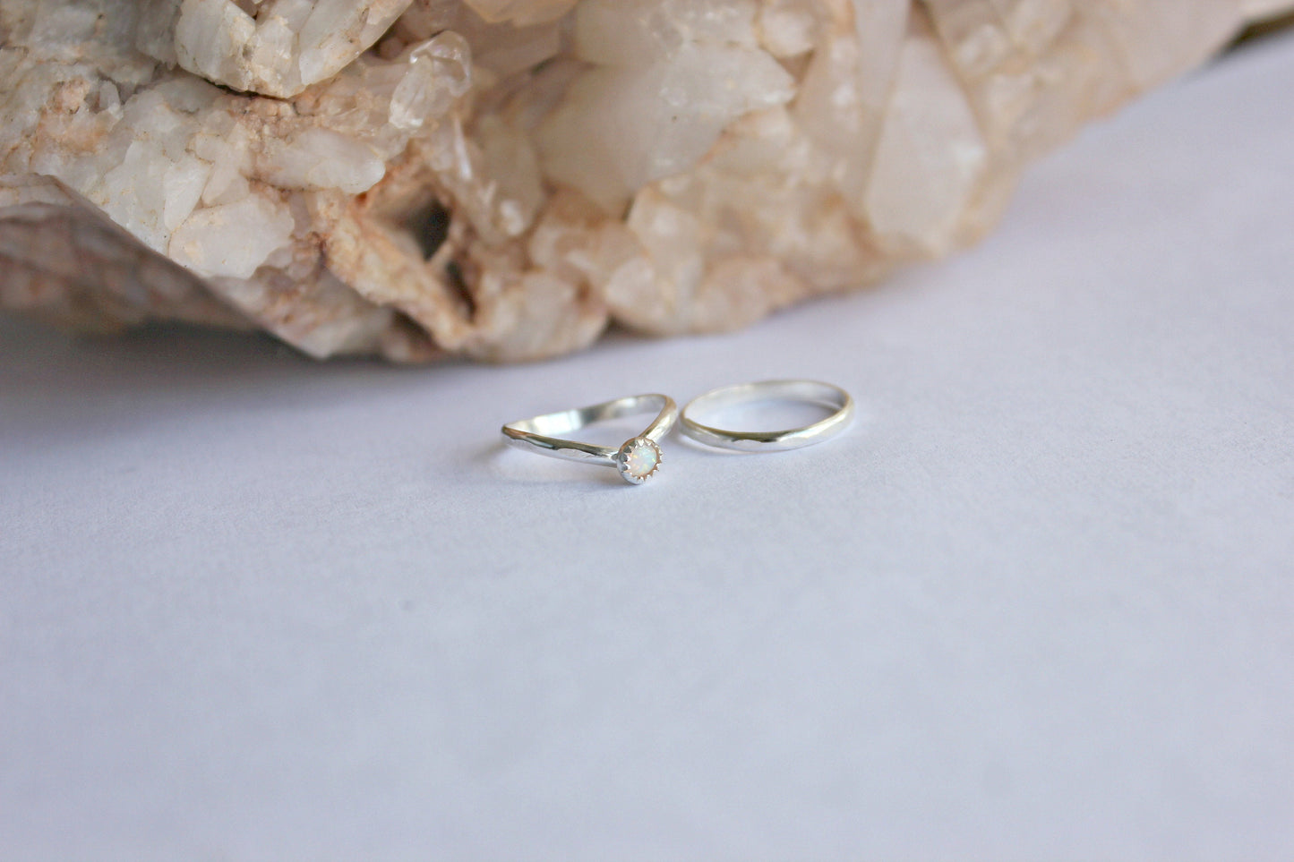 Sterling silver knuckle ring set, stacking rings - choose from opal or turquoise midi rings, mid finger ring, knuckle ring set, silver rings