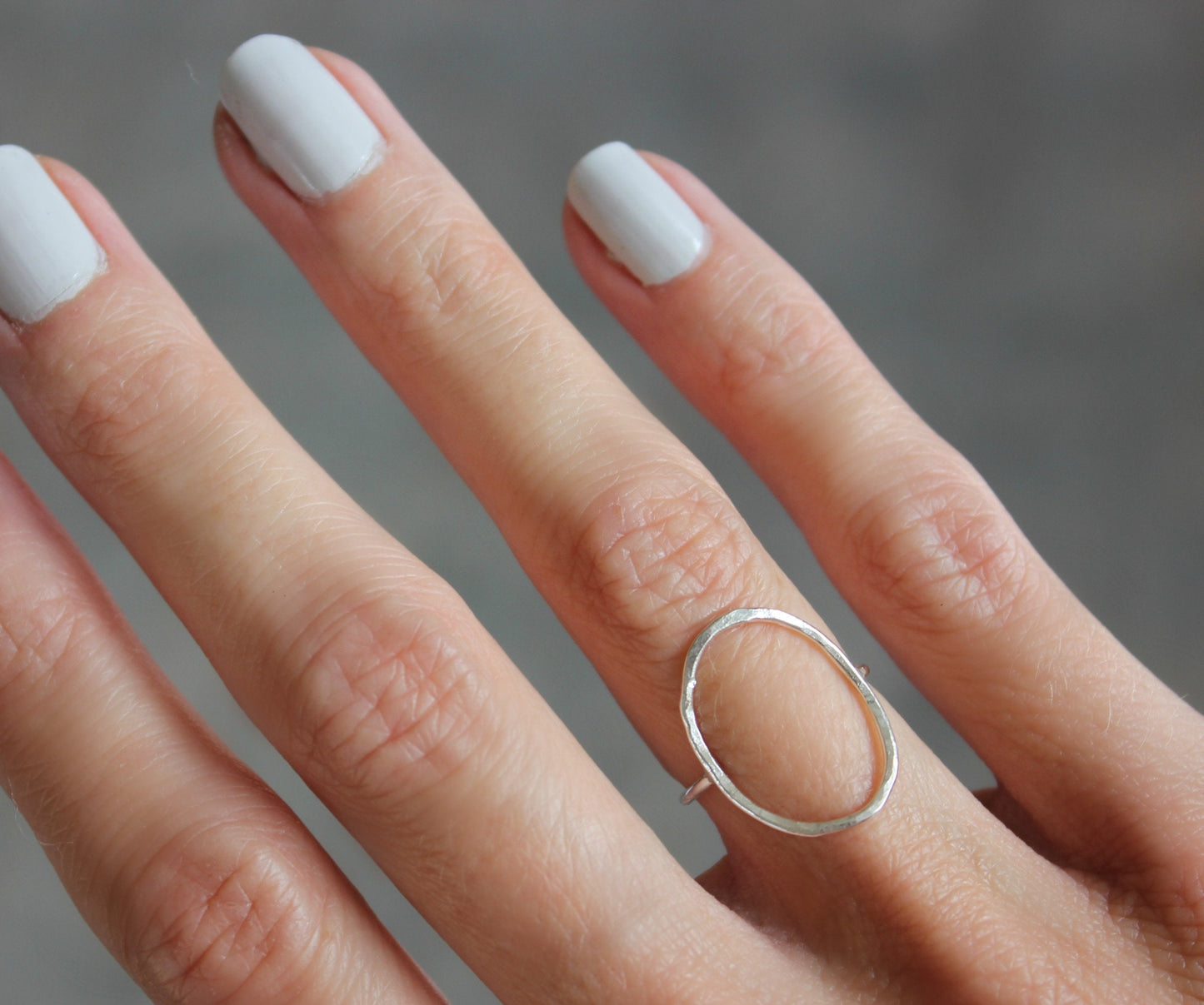 Sterling silver oval ring, circle ring, stacking ring, stackable ring, minimalist jewelry