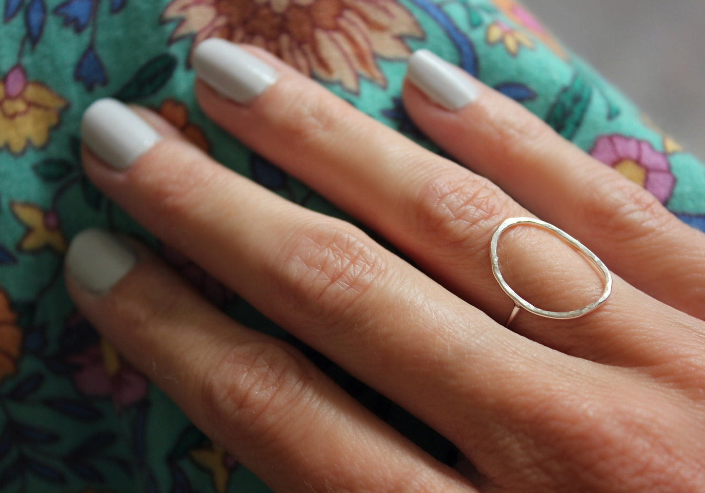 Sterling silver oval ring, circle ring, stacking ring, stackable ring, minimalist jewelry