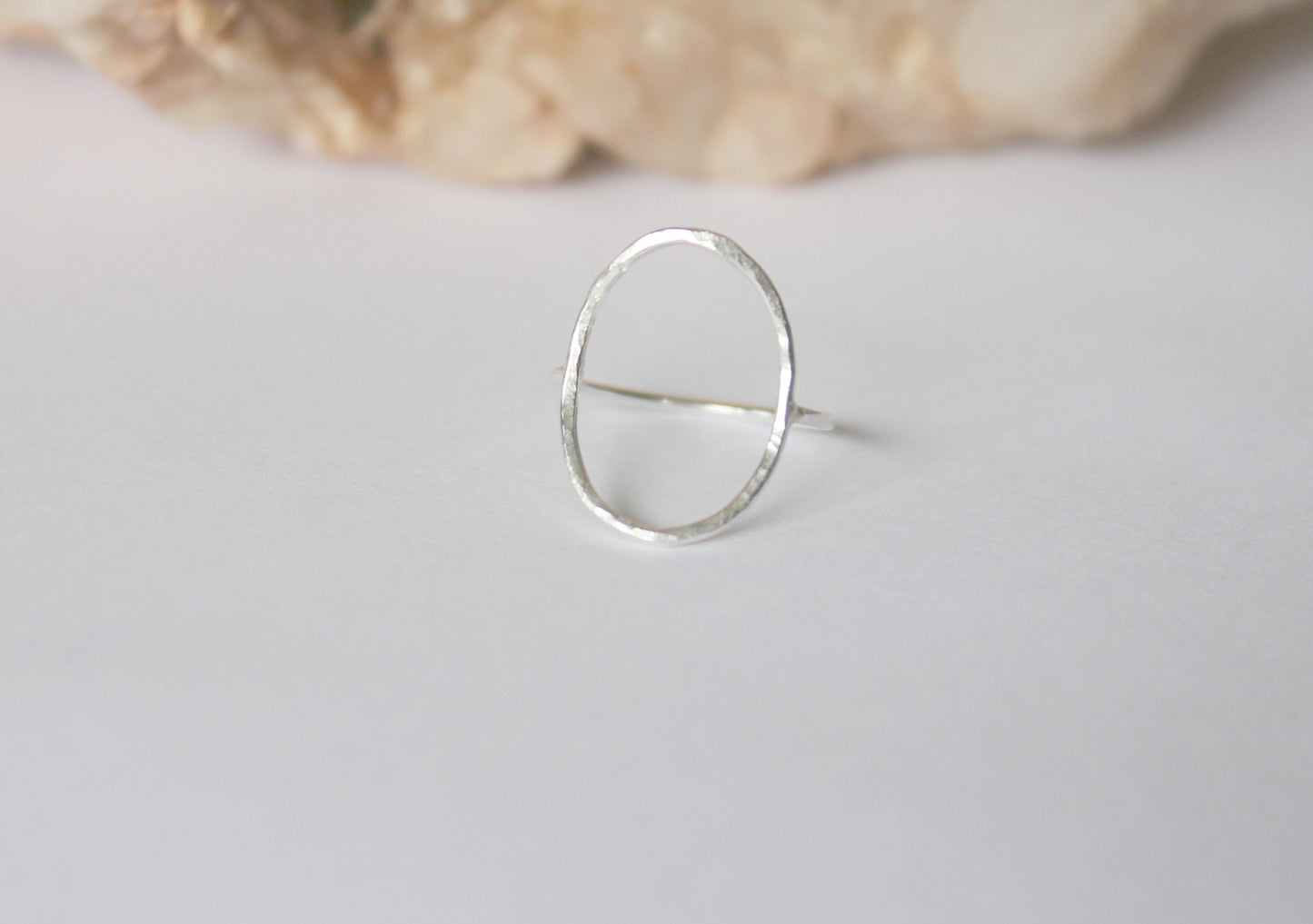 Sterling silver oval ring, circle ring, stacking ring, stackable ring, minimalist jewelry