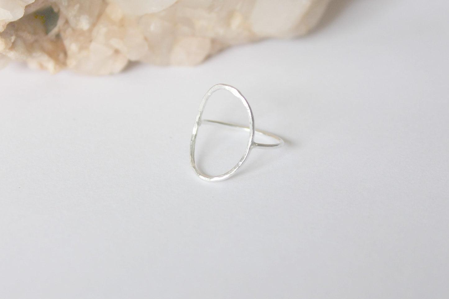 Sterling silver oval ring, circle ring, stacking ring, stackable ring, minimalist jewelry