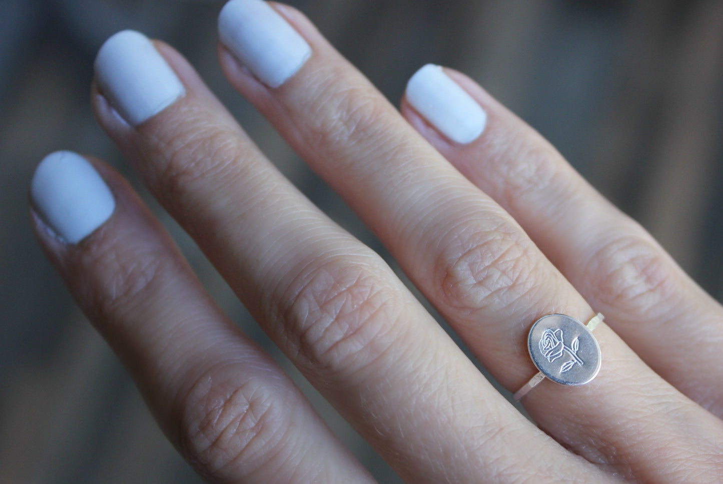 Sterling silver rose ring