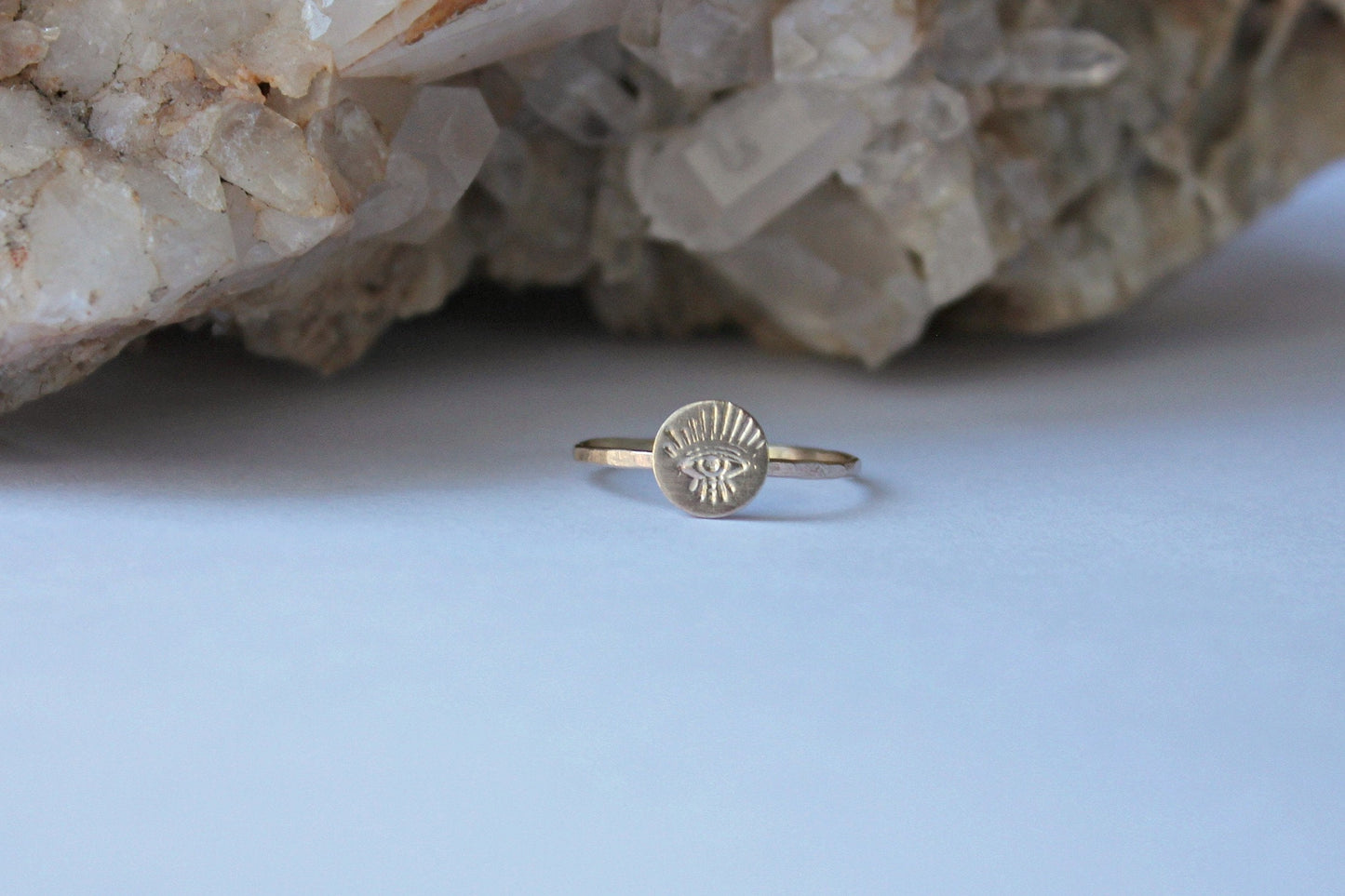 Gold filled evil Evil eye ring