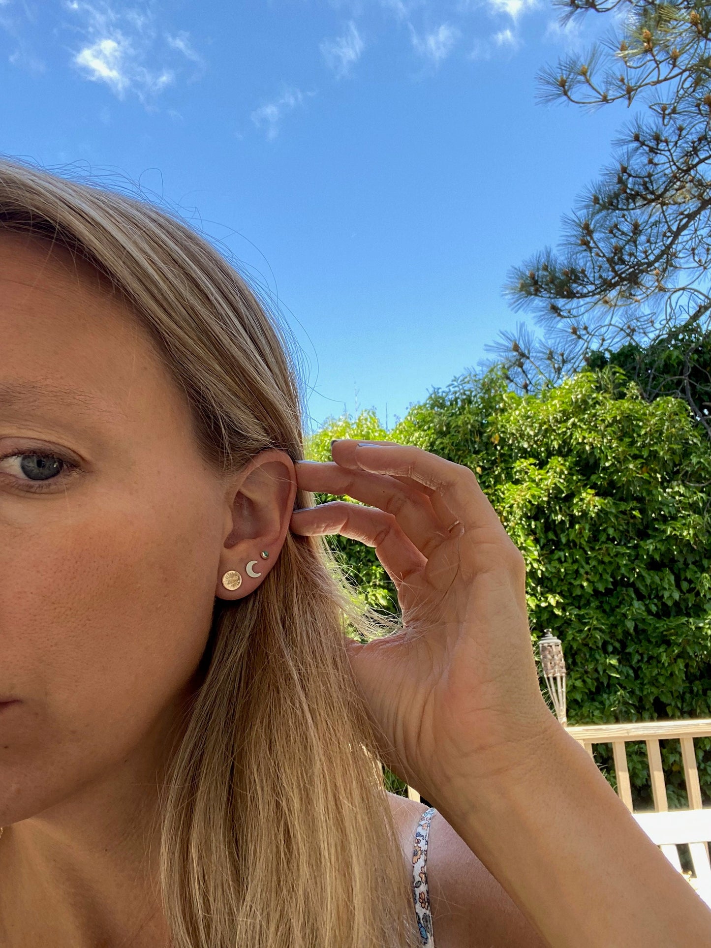 14k gold filled Evil eye earrings