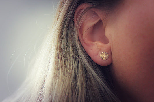 14k gold filled Evil eye earrings