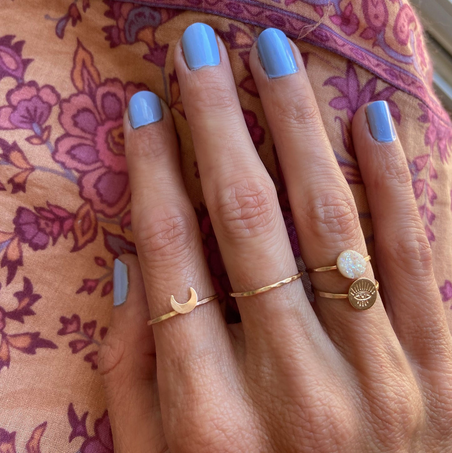 Gold filled evil Evil eye ring