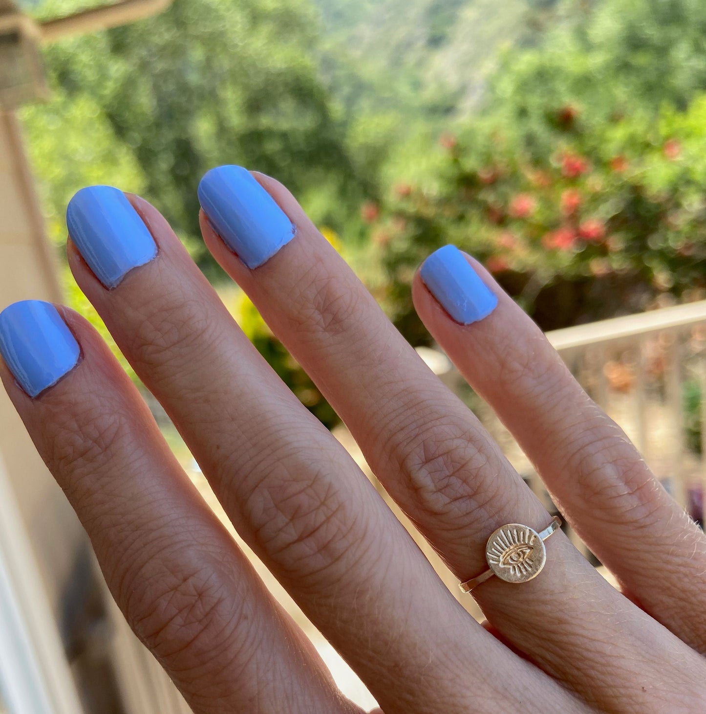 Gold filled evil Evil eye ring