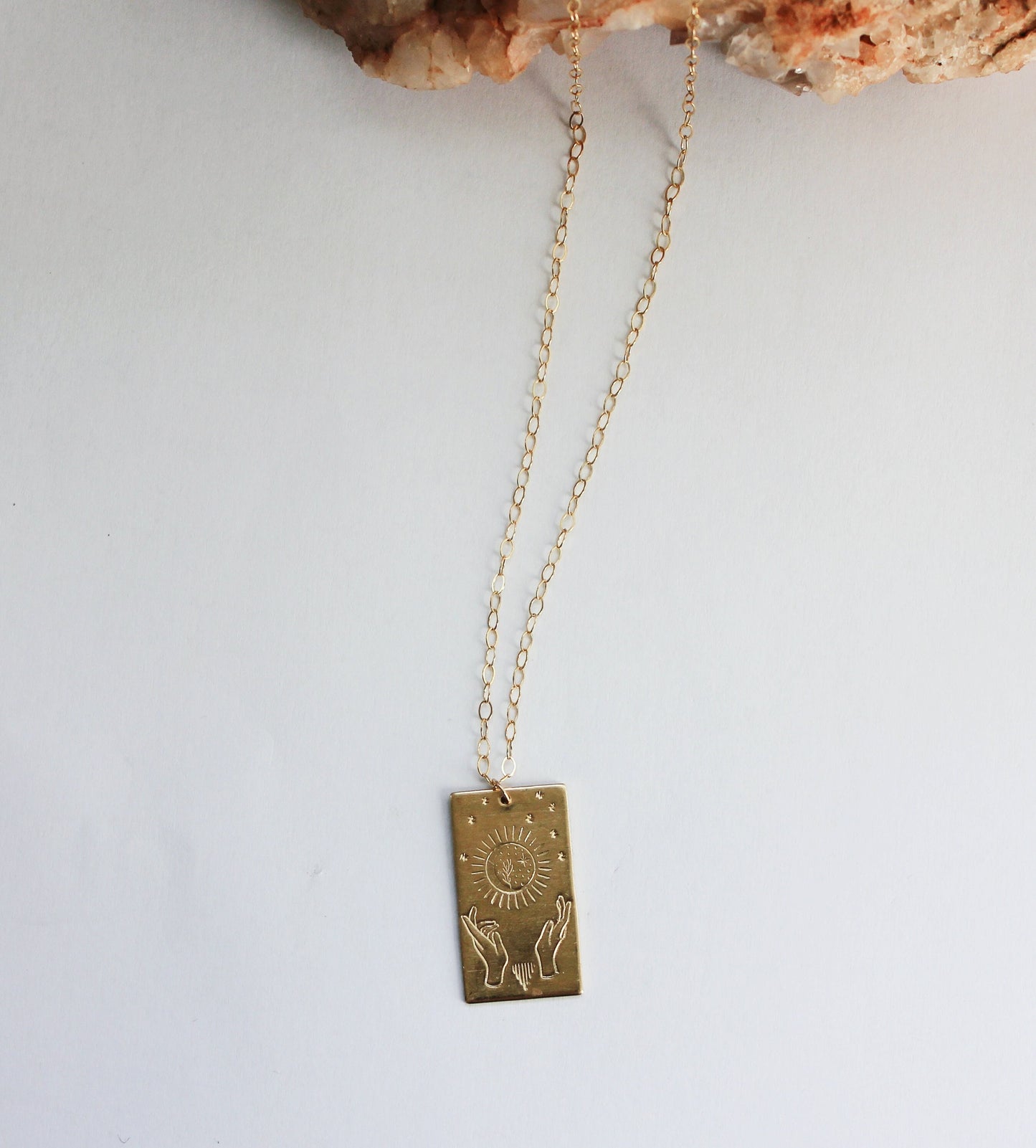 Gold celestial necklace