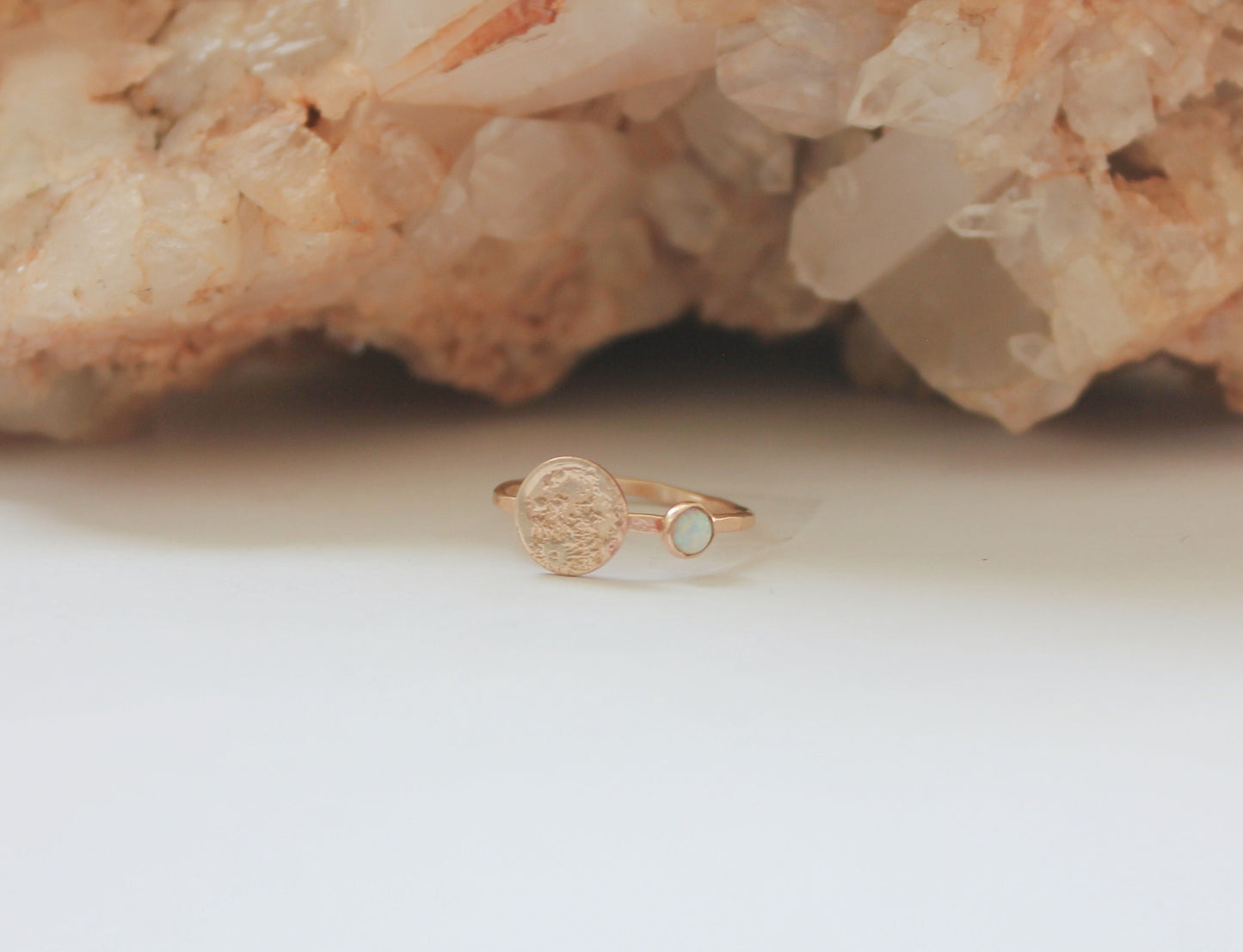 Gold and Opal Moon ring