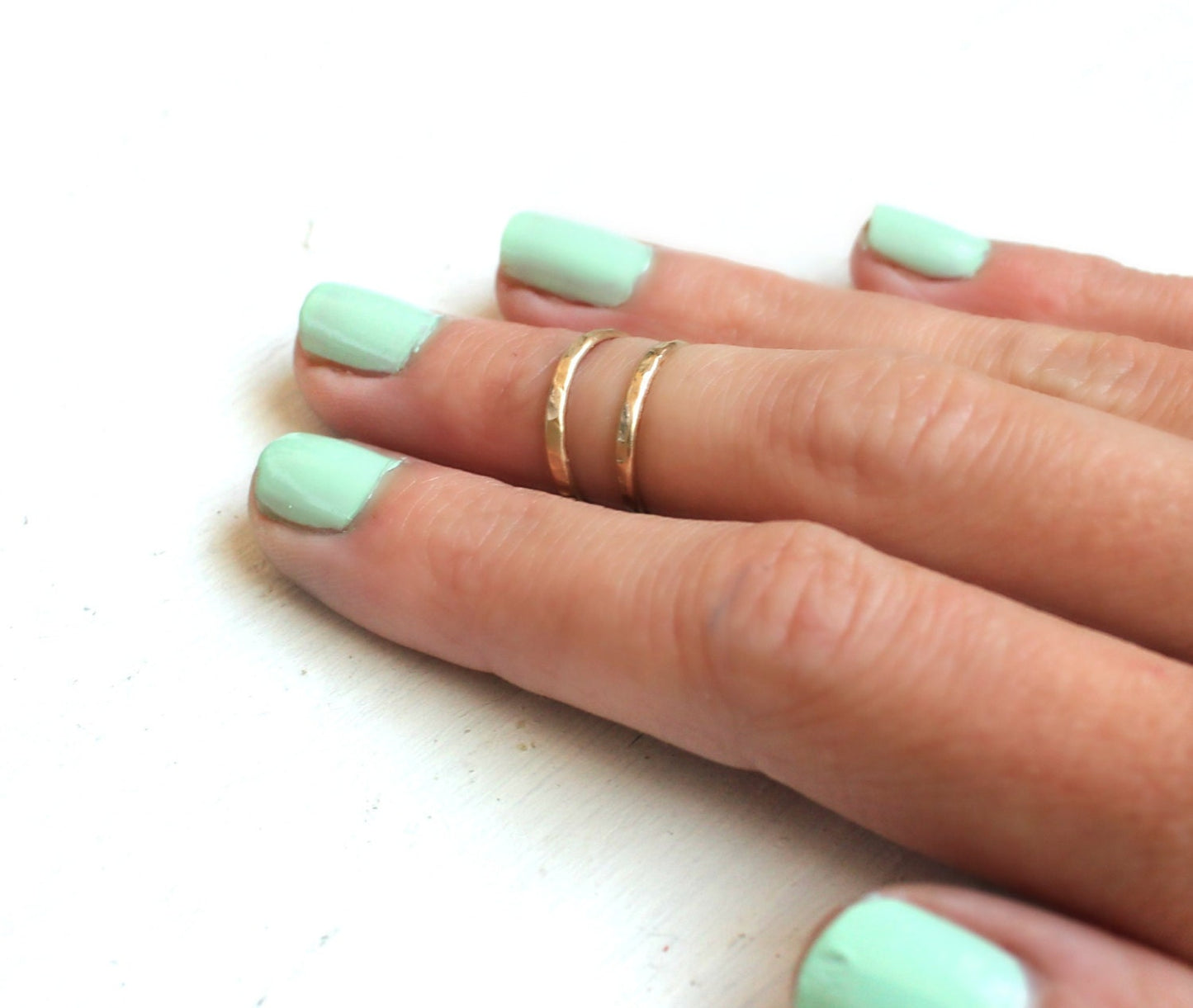 14k yellow Gold filled midi rings