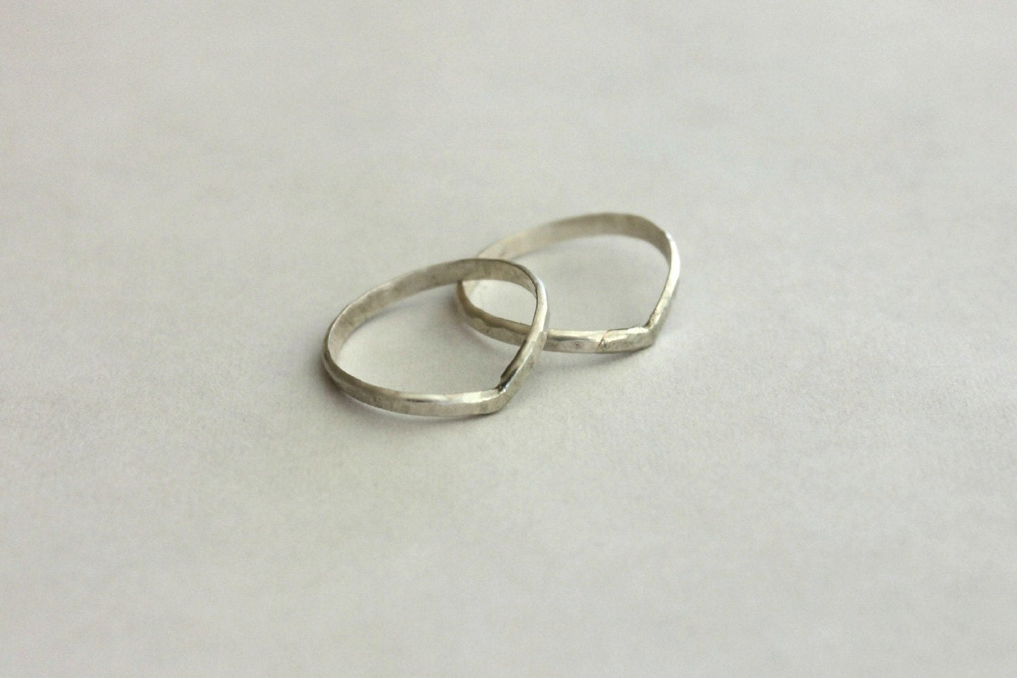 Sterling silver knuckle ring, chevron stacking rings - midi rings, hammered, textured knuckle rings, silver rings