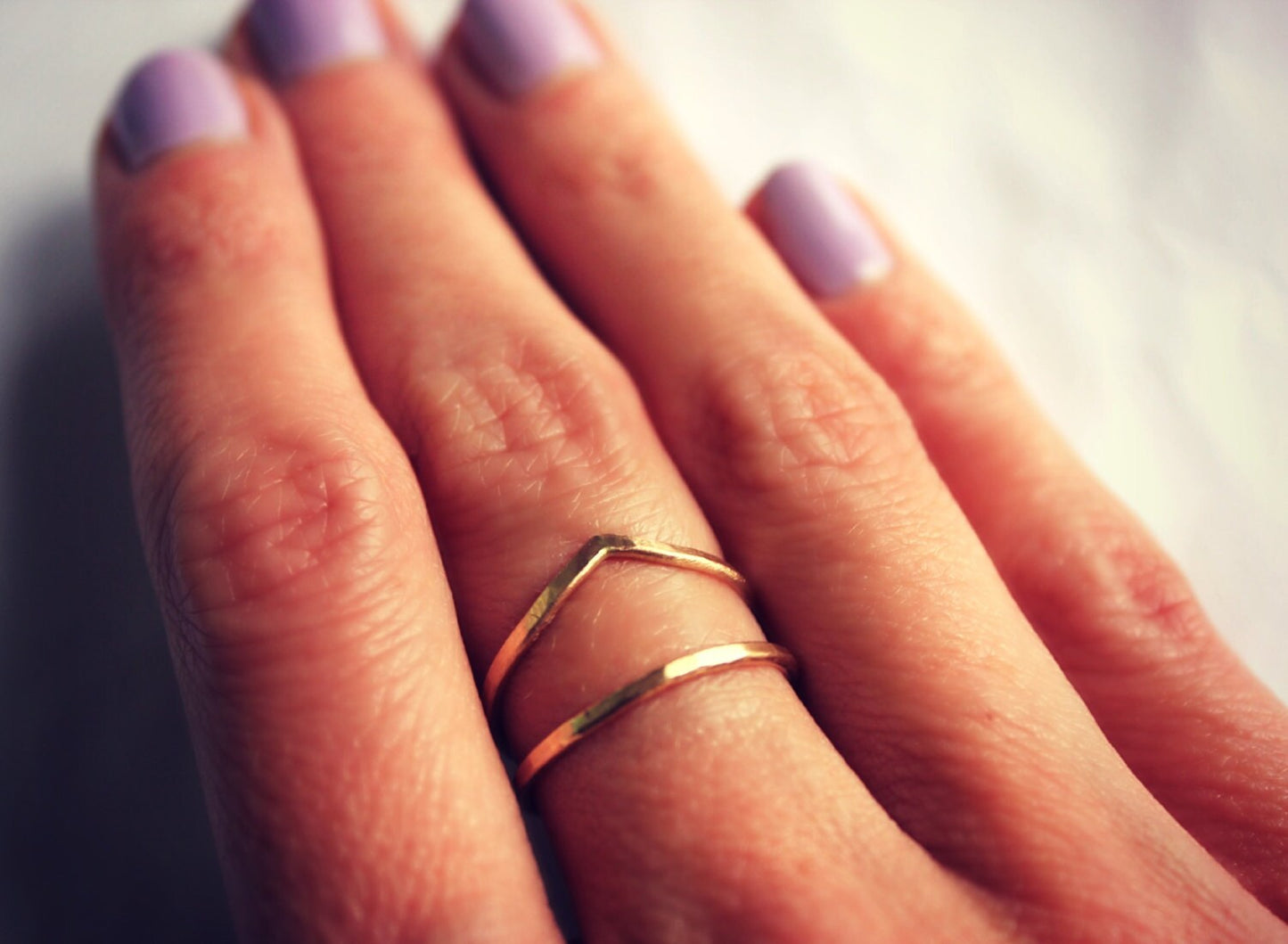 14k Gold filled stacking ring set