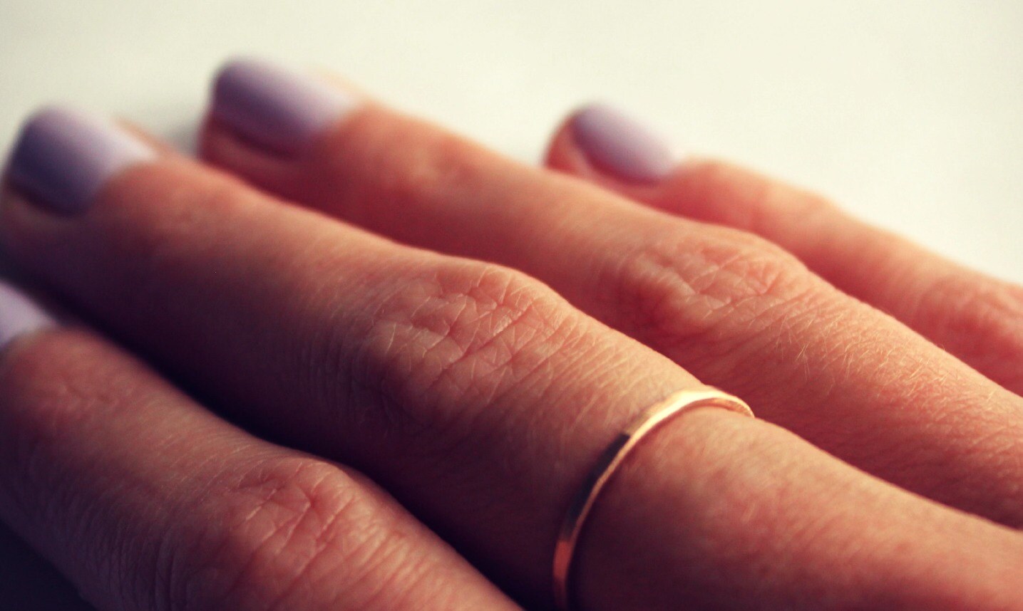 Rose Gold stacking ring, 14k rose gold fill stacking ring, rustic hammered band