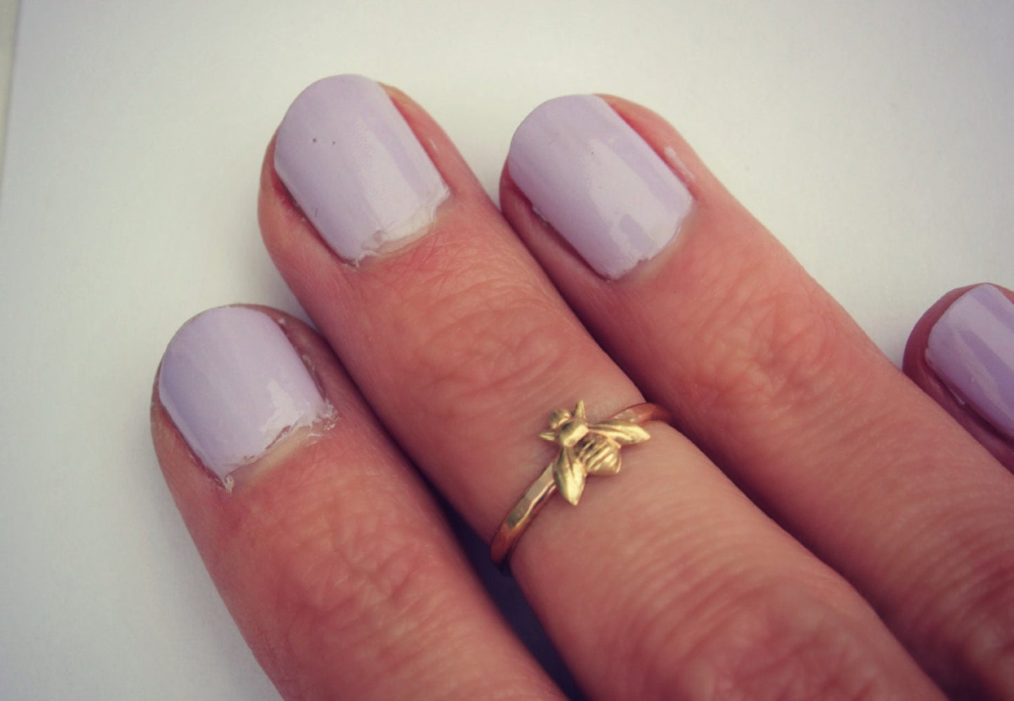 Gold filled Bee Midi ring