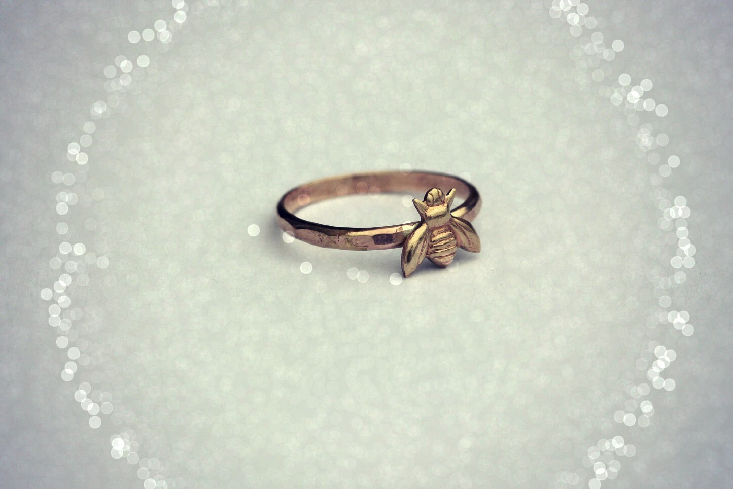 Gold filled Bee Midi ring