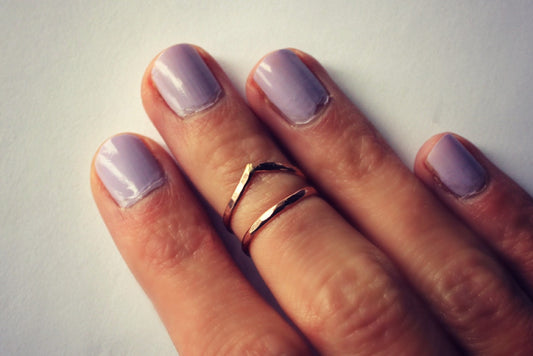 14k Rose Gold filled midi rings