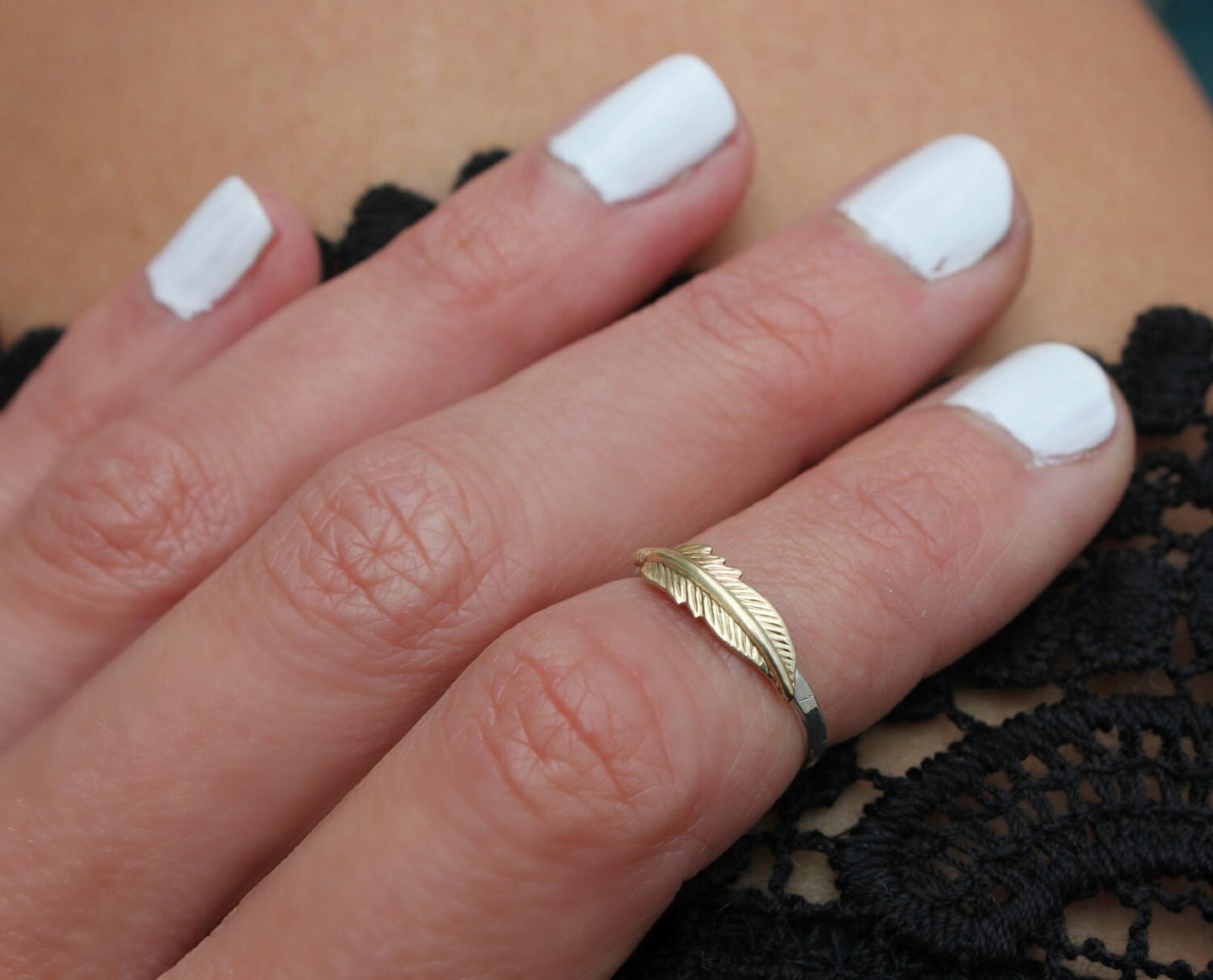 Feather midi  ring
