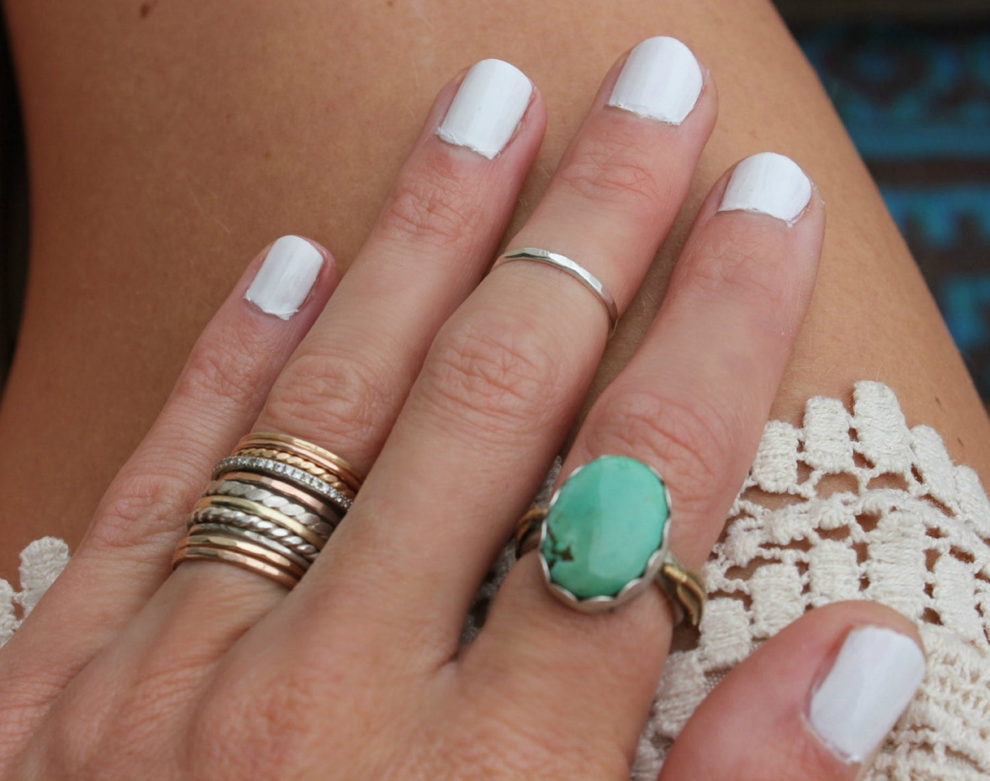 Sterling silver knuckle ring, midi ring, hammered, textured knuckle ring, silver ring
