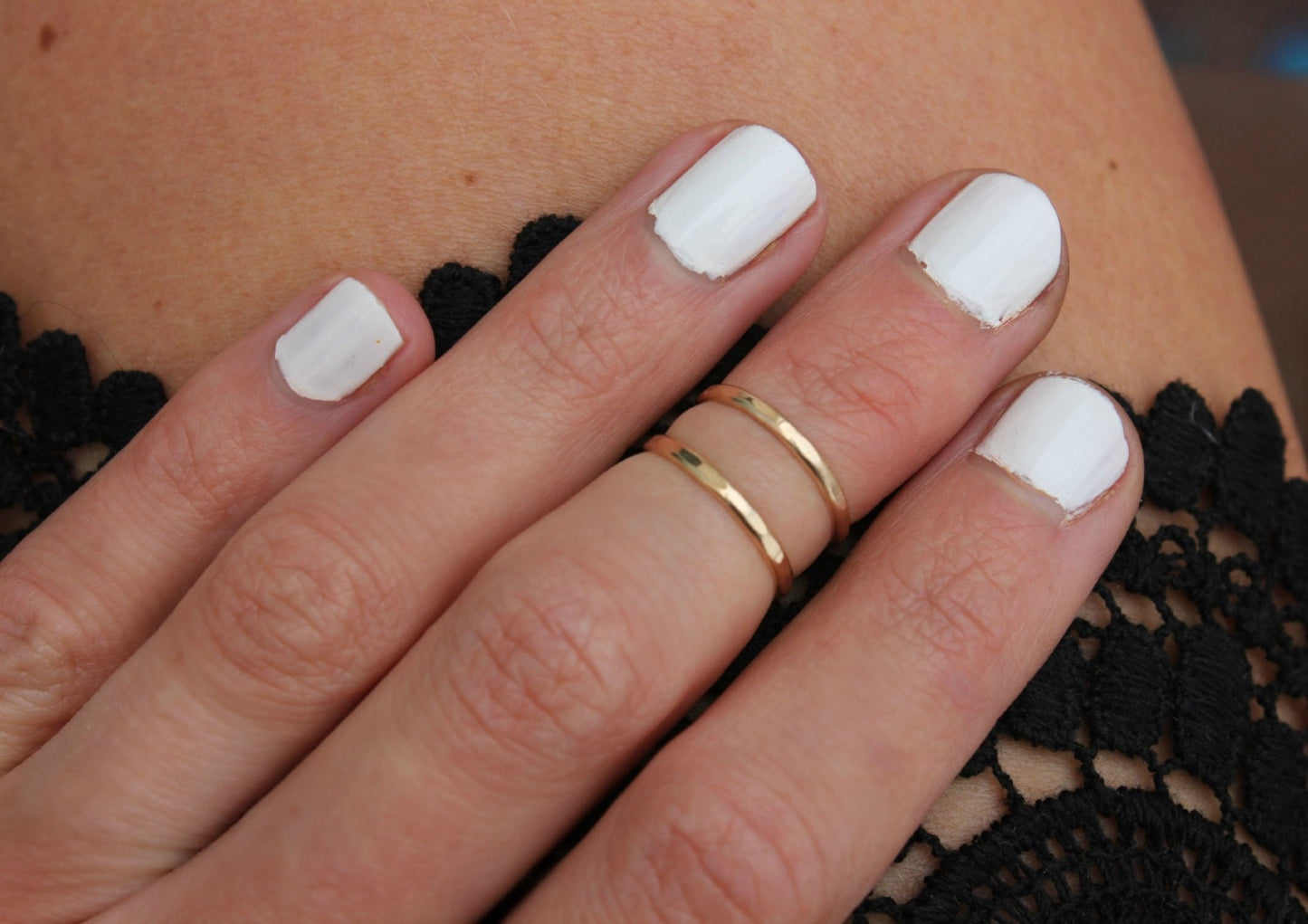 14k yellow Gold filled midi rings