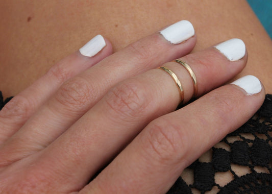 14k yellow Gold filled midi rings