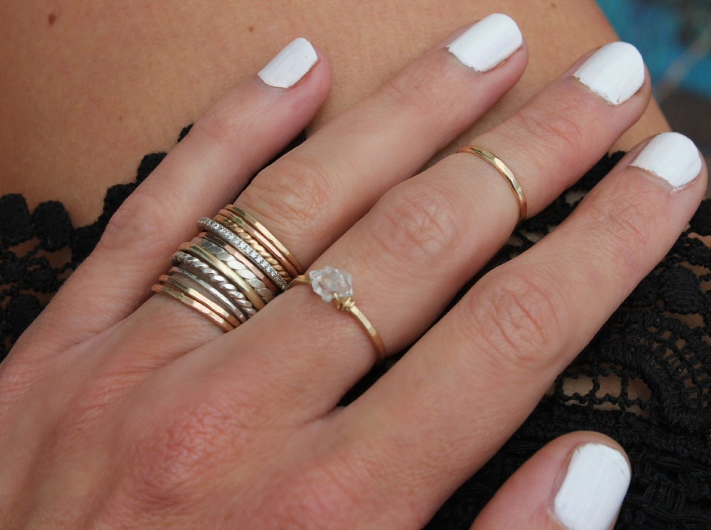 Gold filled midi ring