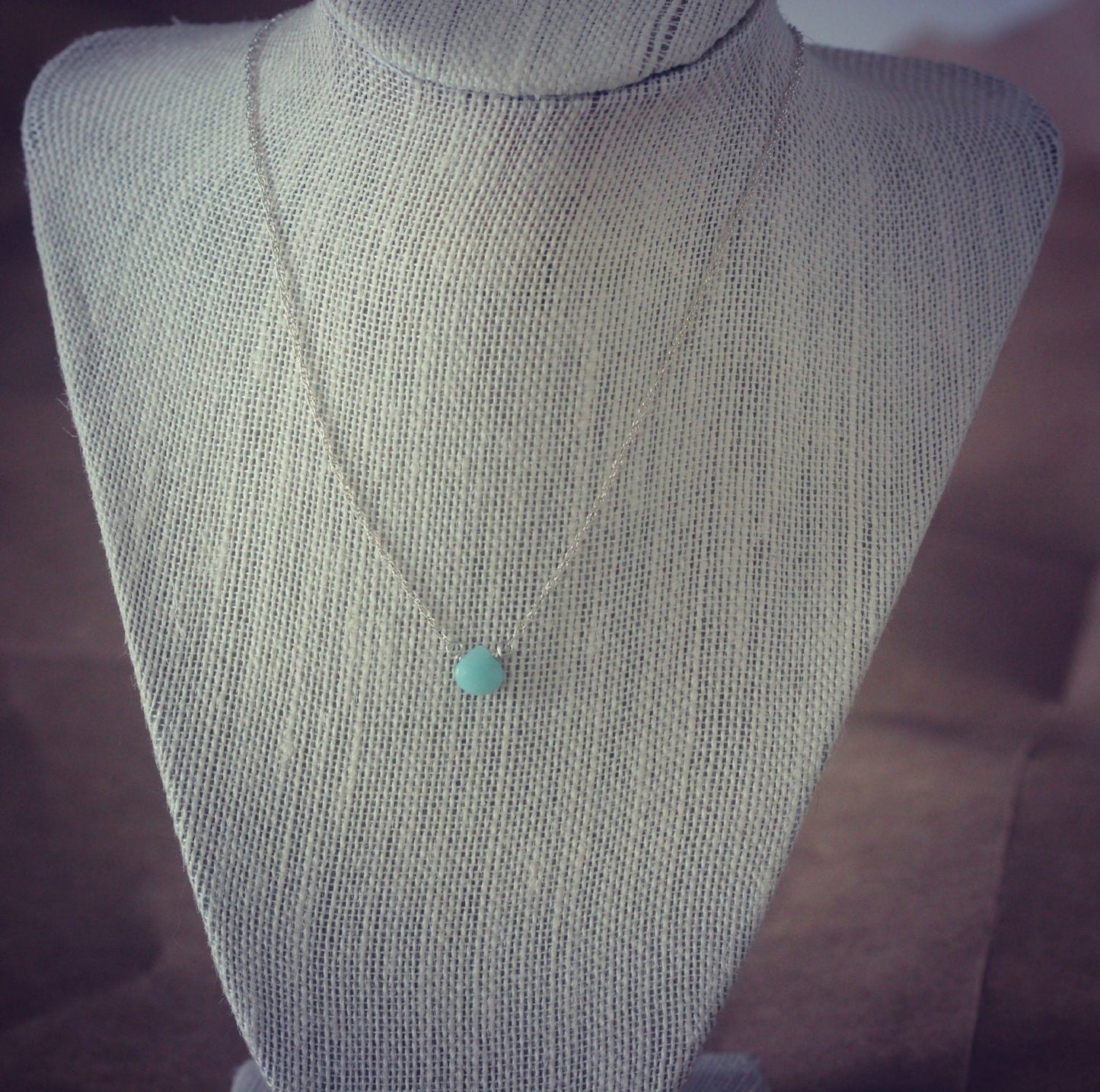 Sterling silver gemstone necklace, Amazonite necklace, silver necklace, meaningful jewelry, best friend gift, gift for her