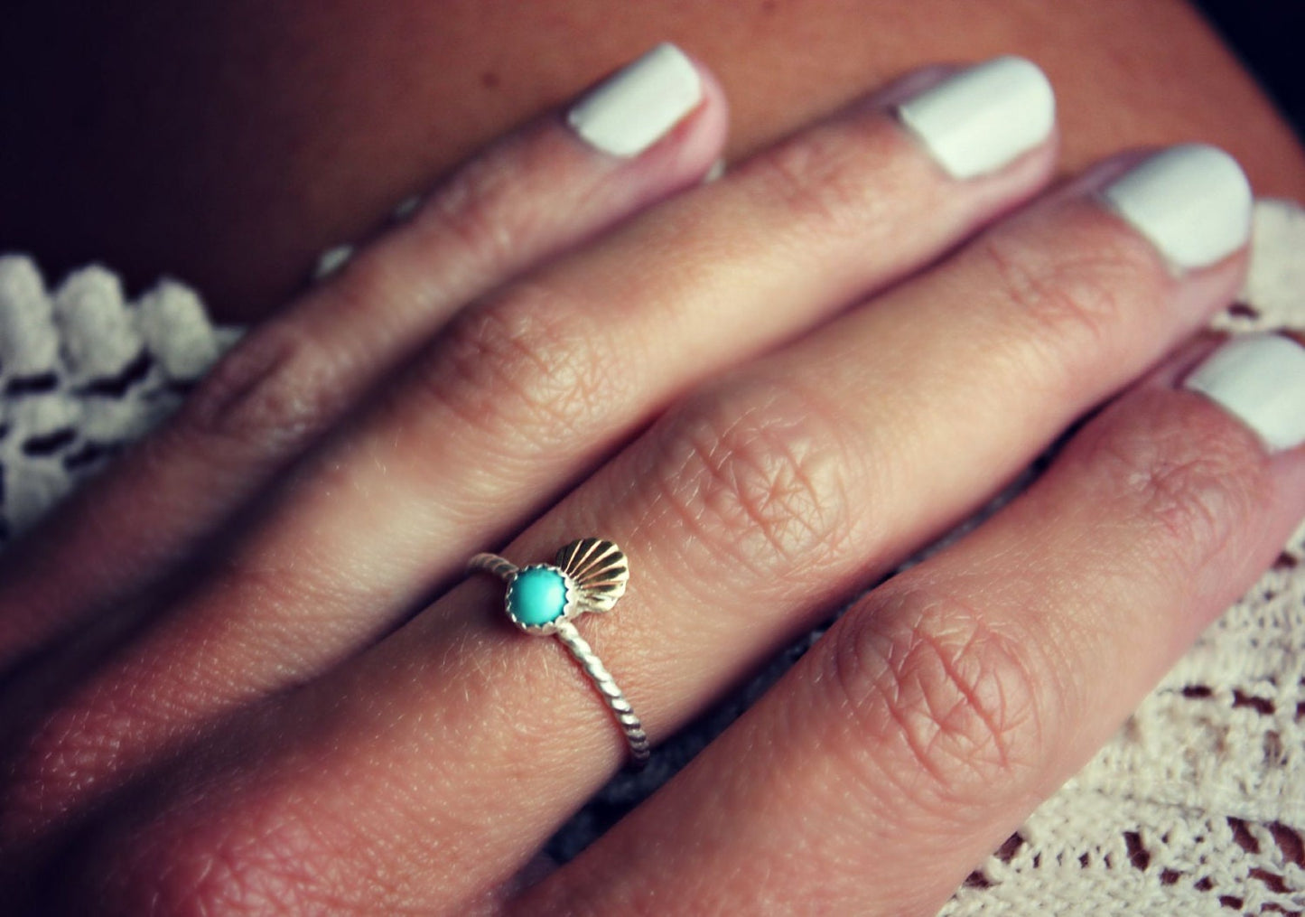 Turquoise mermaid ring