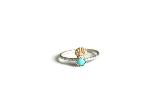 Turquoise mermaid ring