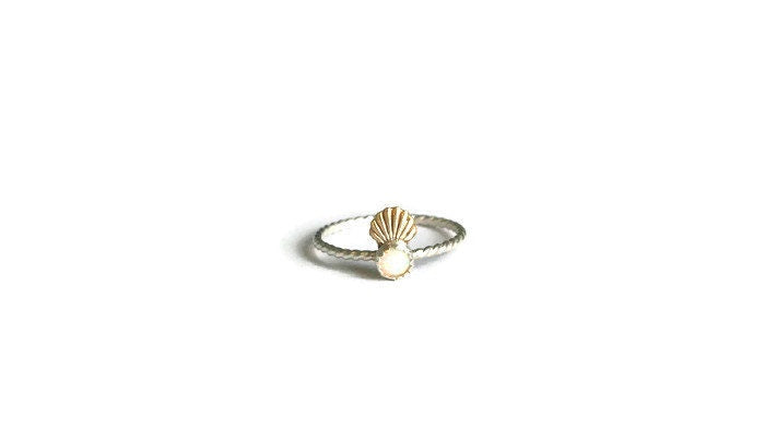 Opal mermaid ring