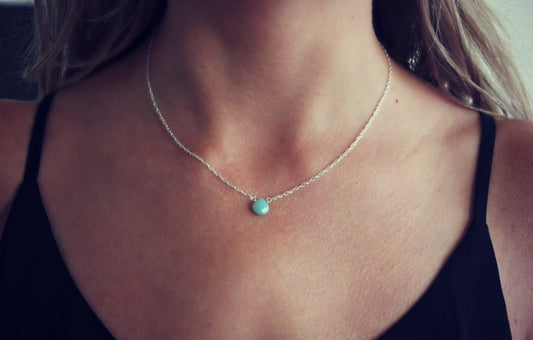 Sterling silver gemstone necklace, Amazonite necklace, silver necklace, meaningful jewelry, best friend gift, gift for her